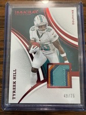 🐬 TYREEK HILL 2025 PANINI IMMACULATE PATCH /75 DOLPHINS 🐬