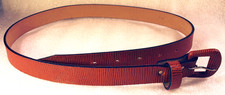 Vintage Dark Tan Leather Belt, 36 Inch, Alligator Texture, NICE