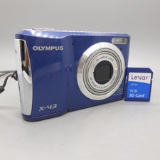 Cámara digital Olympus X-43 12,0 MP azul probada *Leer*