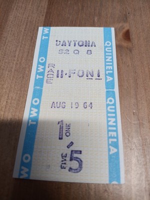Dania Jai Alai Ticket  Daytona  FL  Quiniela Bet  1964 Florida Sports Australian