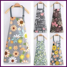 Adjustable Waterproof Kitchen Aprons for Fashion Lovely Cooking Coffee Baking
