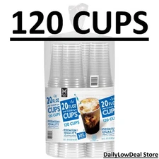 Member's Mark Clear Plastic Shatter resistant Cups, 20 oz. (120 ct.)