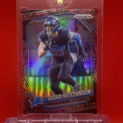 2025 Panini Prizm Aidan Hutchinson Detroit Lions Snake Skin #210 Football Card