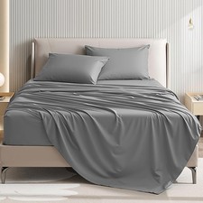Cal King Size 4 Piece Bed Sheet Set - Premium Breathable Cooling Sheets- Ul...