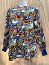 Halloween Scrubs Top 21.5" Pit To Pit