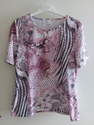 Damen Shirt  Gr.40 Rosa Grau gemustert