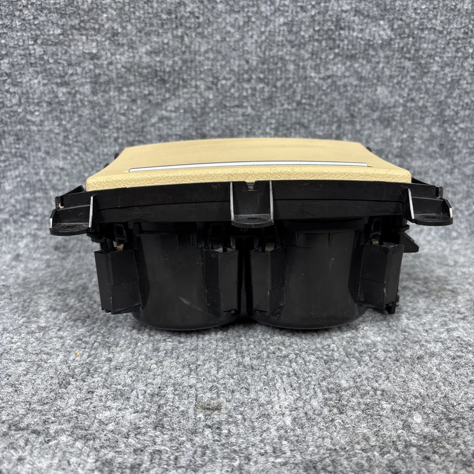 🔶2013-2018 AUDI A6 A7 C7 CONSOLA CENTRAL DOBLE PORTAVASOS BANDEJA DE ALMACENAMIENTO BEIGE OEM Foto 3 de 4