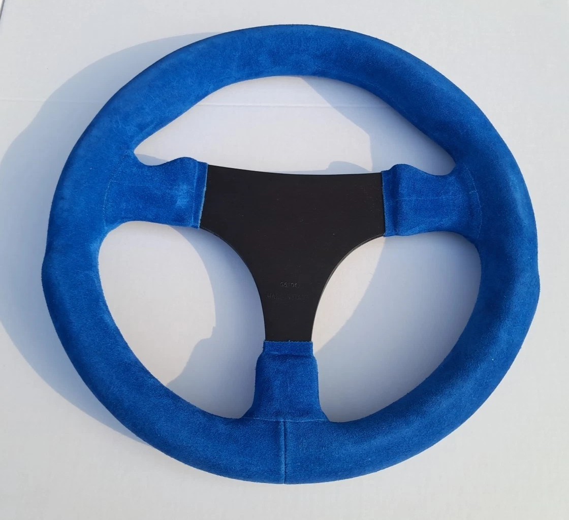 VOLANTE KART -FORMULA DM 26,5-LINEA KART LINE SPORTLINE SCAMOSCIATO AZZURRO