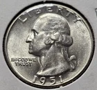 A 1951 P Washington Quarter - BU/Unc/Uncirculated - Silver