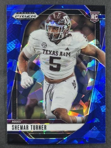 2025 Panini Prizm Draft Picks Football Blue Ice Shemar Turner #133