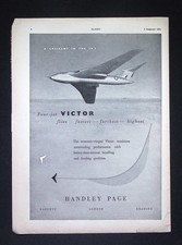 Original 1954 Advert Handley Page Four-Jet Victor Aircraft