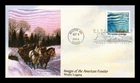 US COVER CLOUDSCAPES FDC WINTER LOGGING IMAGES OF AMERICAN FRONTIER FLEETWOOD