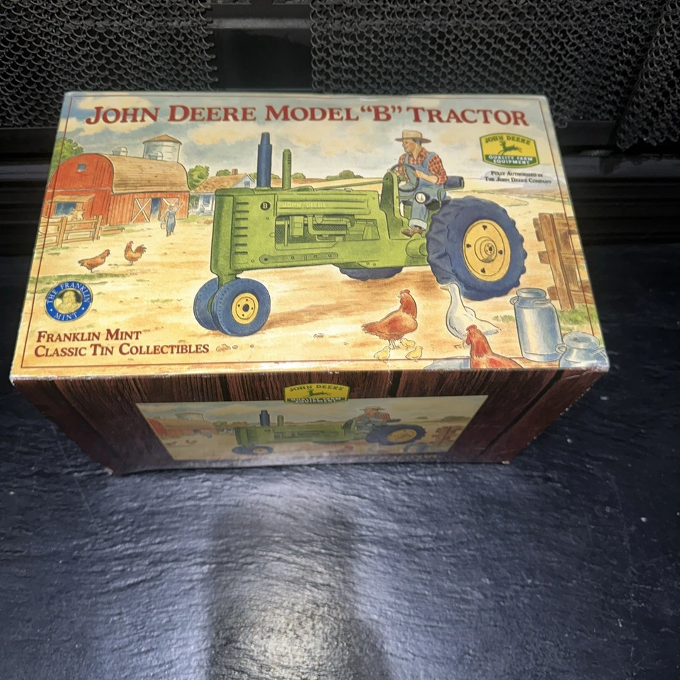 John Deere MODELO "B" TRACTOR Franklin Como Nuevo CLÁSICO ESTAÑO COLECCIONABLES Cuerda 2000 Foto 2 de 3