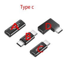 Type C Adapter Angle Male to Female Converter USB 3.1 Charge Data Sync Connector