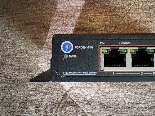 P3 4 Port POE Switch P3POE4-15G Tested & Working - Picture 2 of 7