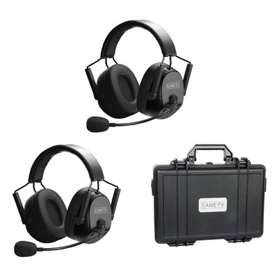 CAME-TV Kuminik8 Dual Ear Duplex Digital Wireless Headset Intercom 2 Pack -US