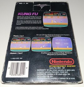 Nintendo NES - Kung Fu - ASD - Bon &Eacute;tat