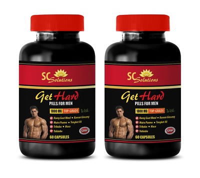 GET HARD PILLS 2B - Testosterone booster for men's health - red maca 