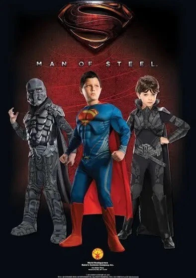 General Zod-Man of Steel Superman Niño Sudadera con Capucha/Disfraz con Cremallera Completa NUEVO Foto 3 de 4