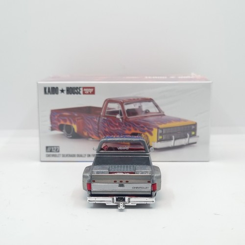MINI GT KAIDO HOUSE CHEVROLET SILVERADO DUALLY ON FIRE V1 KHMG127 CHASE - Picture 12 of 14