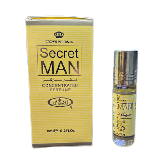 Al Rehab 6ml Perfume Oil Secret Man Roll On Single Bottle Spicy Citrus Musk
