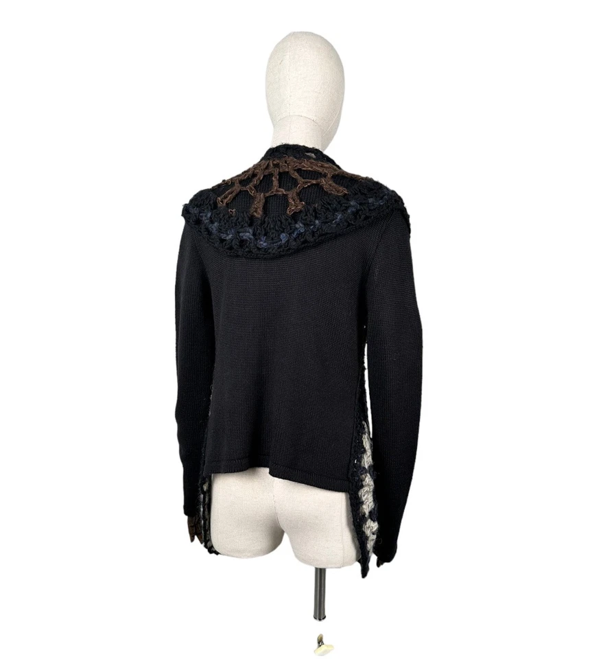 Cárdigan RUNDHOLZ BLACK LABEL Frente Abierto Retazos Mujer Lana Talla M Foto 3 de 4