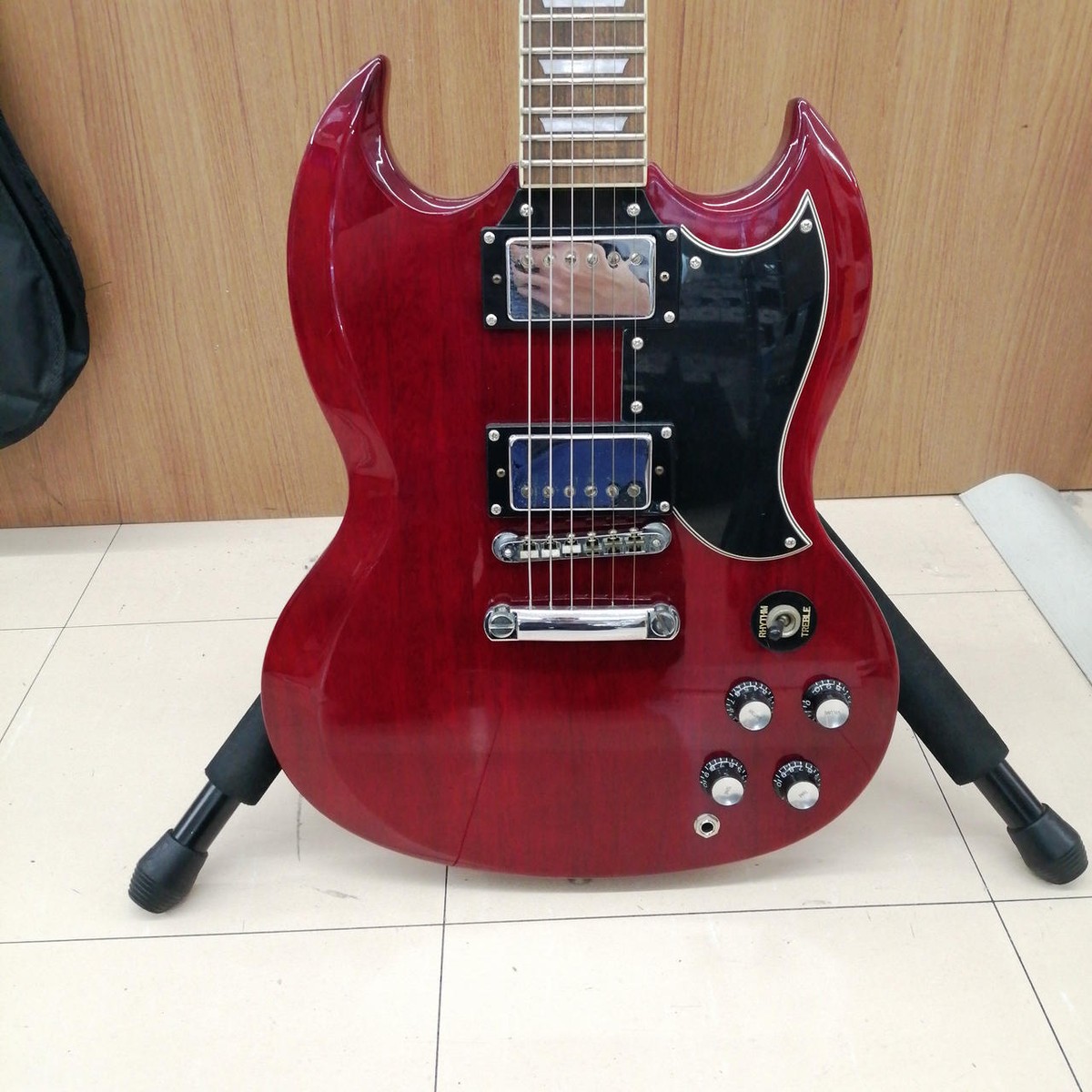 Burny Electric Guitar SG 61 Model Red Used From Japan | eBay