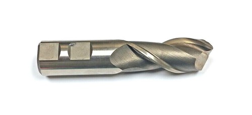 7/8" (.875") 2-Flute HSS Flat Bottom CC End Mill Radius .025" MF401010941