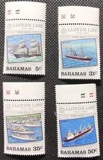 Bahamas stamp 555-558 MNH LLOYDS LIST ISSUE 1984, APR. 25 LITH. PERF. 14.5