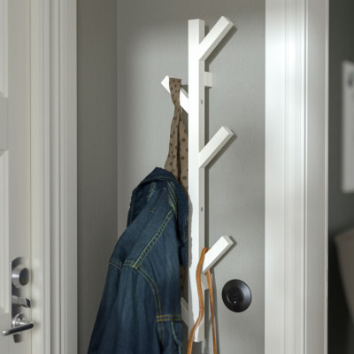 IKEA TJUSIG Hanger, Wall Coat Hat Rack White 30¾