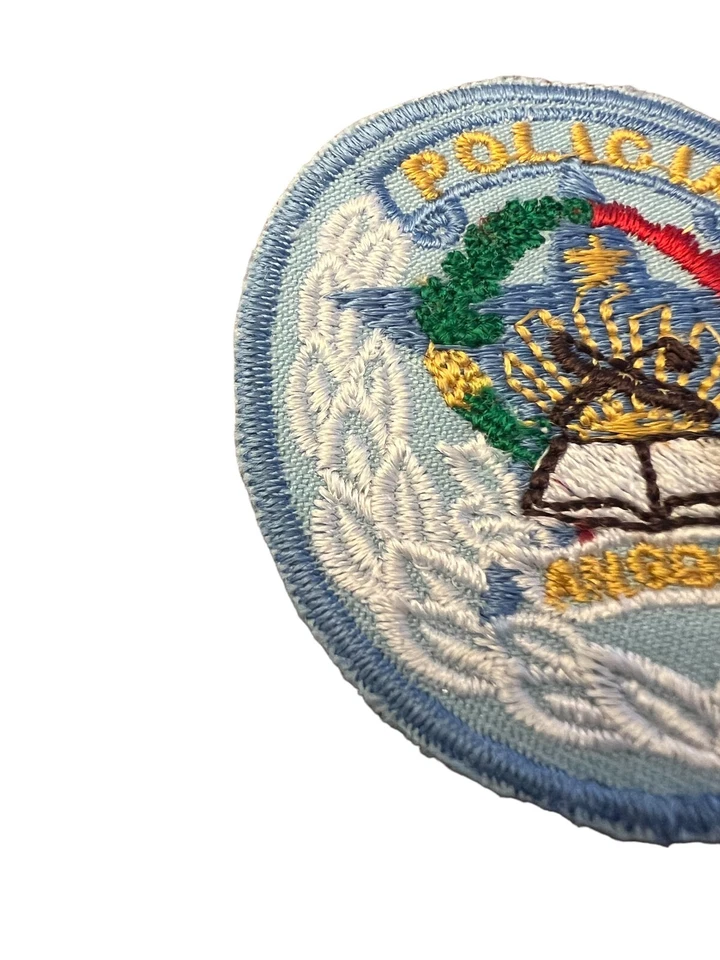 Angola Police Patch Badge Africa Policia Round Blue & Yellow 2.25" Lot Of 15 New - Image 4 of 4