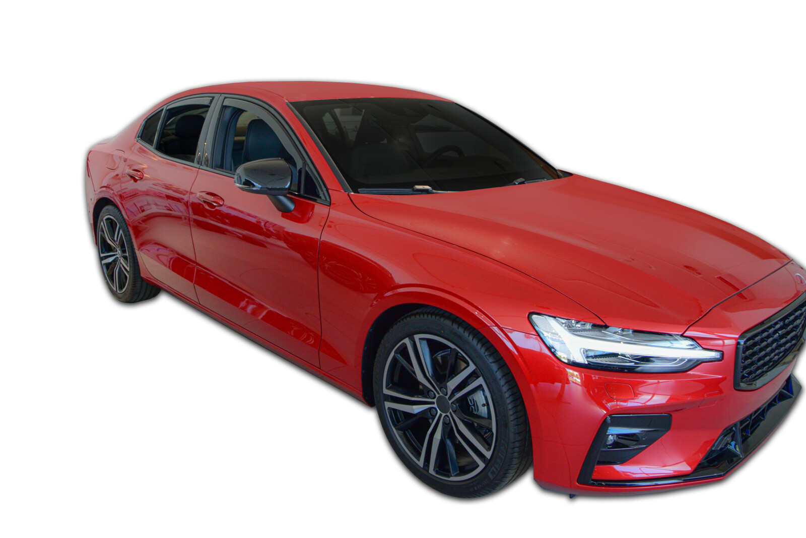 Déflecteurs de vent Volvo S60 contre la pluie et la buée en plexiglas fumé HEKO