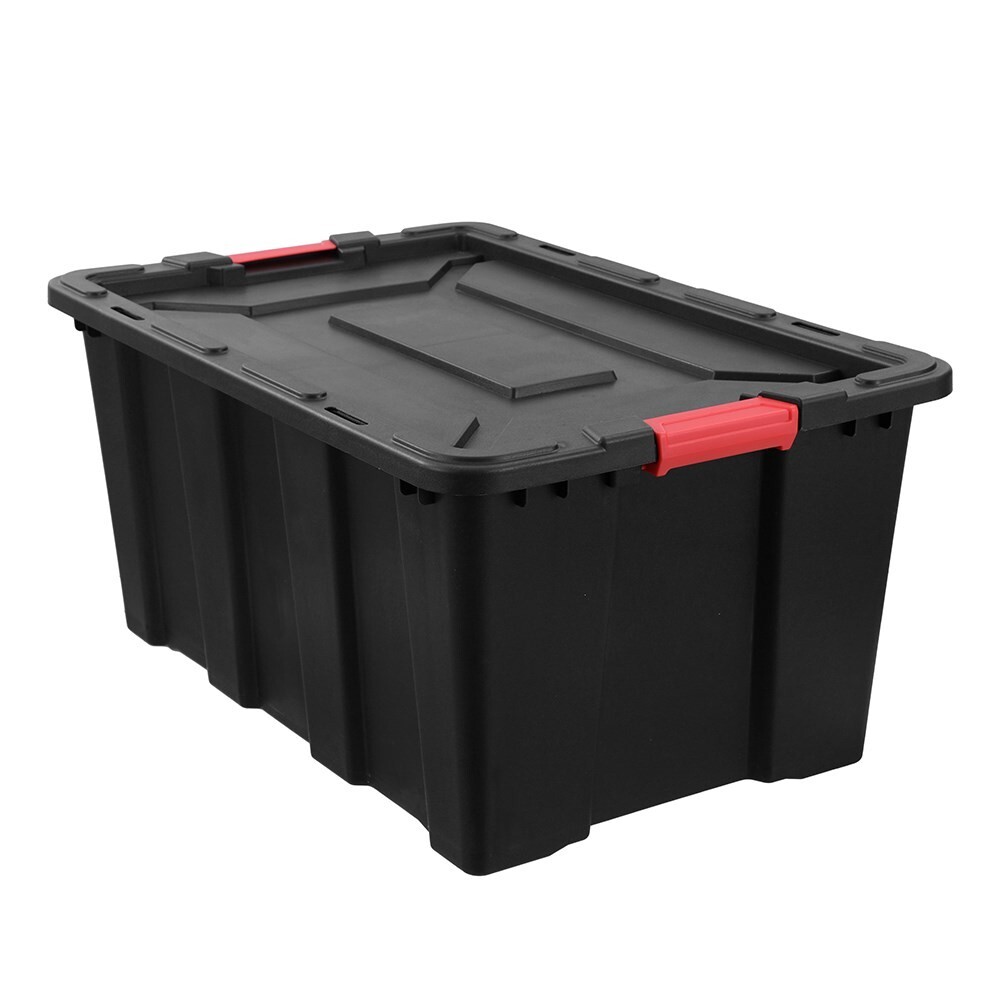 Craftsman 40 Gallon Storage Lowes Storage Container With Wheels Plastic Tub  Sterilite 8-Pack Industrial Tote, Heavy-Duty Storage