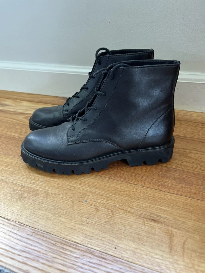 Botas con cordones JCrew talla 7 negras Foto 2 de 4