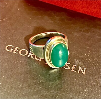 GEORG JENSEN Stg Silber & Chrysopras RING 46B von HARALD NIELSEN. N/54 (0 verfügbar)