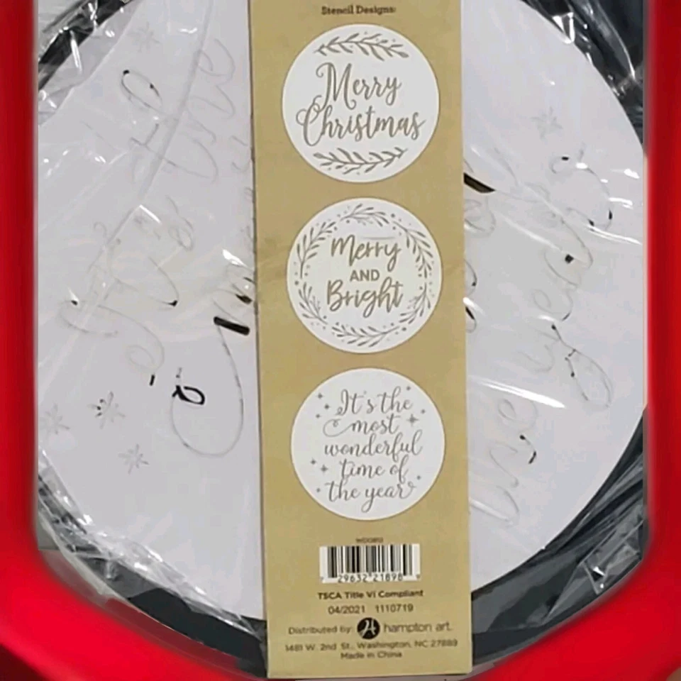 Hampton Art Navidad Vacaciones Shiplap Plantilla Letrero Kit Nuevo Foto 3 de 3