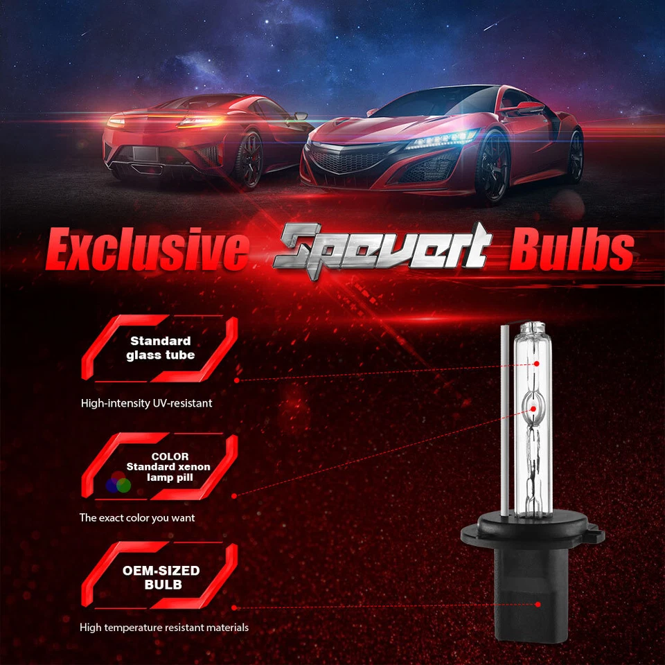 2X 55W H1 H4 H7 H8 H9 H11 HB3 HB4 ID Xenon Headlight Bulbs&Ballasts Replace Kit - Image 2 of 4