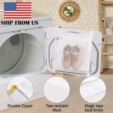 2× Large Sneaker Wash Dry Net Bag Dryer Mesh Zipper and Strap Laundry Bags USA