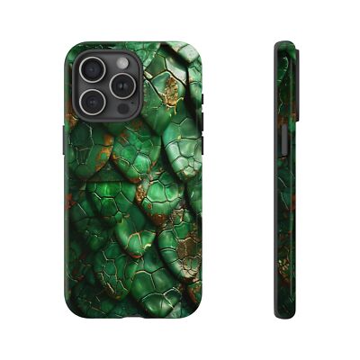 Phone Ink - Case for iPhone/Galaxy/Pixel - UV Print Dragon Scales Green