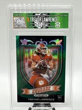 2021 Prizm Draft Picks Trevor Lawrence #161 Green Wave Crusade HGA 9.0 Custom