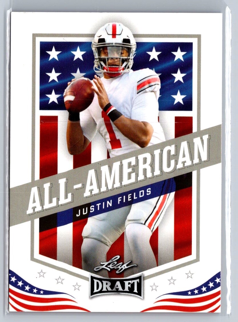 2021 Leaf Draft #49 Justin Fields Ohio State Buckeyes RC