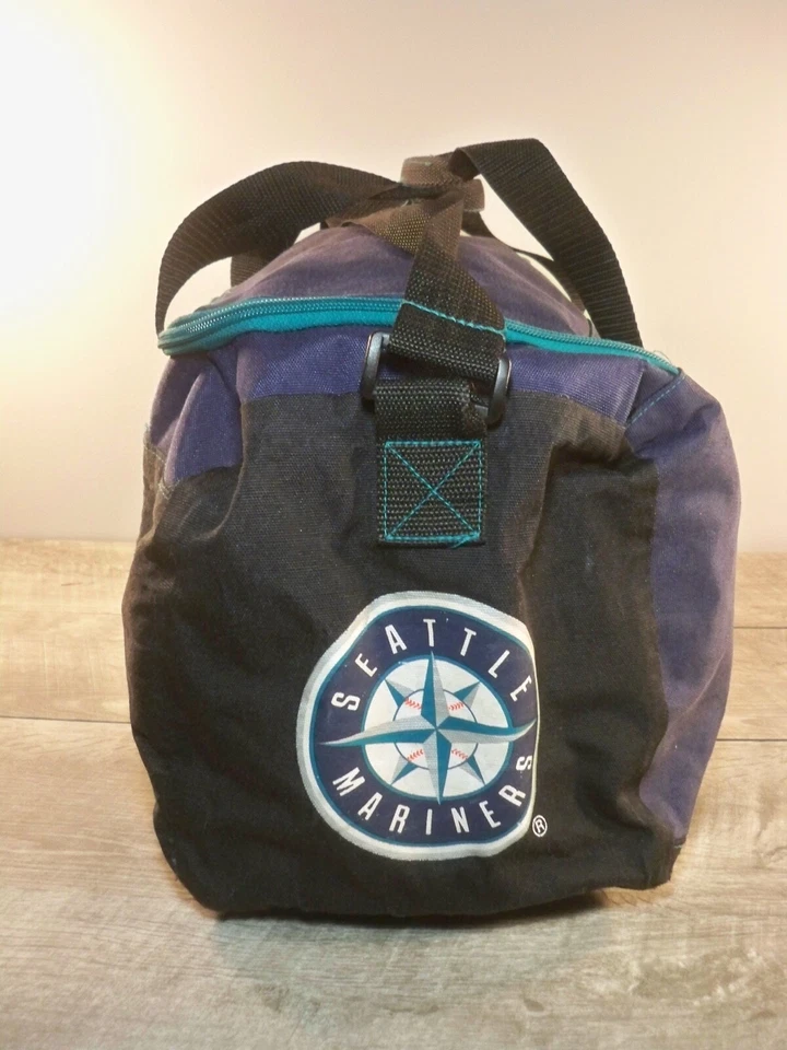 Seattle Mariners Béisbol Años 90 Fin de semana Viaje Noche Bolsa Paquete De Lona De Colección Foto 4 de 4