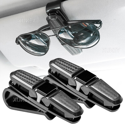 2X  Universal Auto KFZ Sonnenblende Clip Rot Brillen Halter Sonnenbrille Ticket