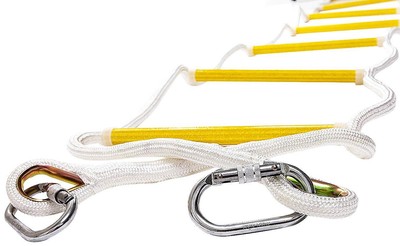 Rope Ladder Fire Escape 8ft | Emergency Extension Ladder | Weather Resistant ...