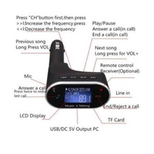 USA Bluetooth Car Kit Radio Adapter Wireless Handsfree FM Transmitter for iPhone