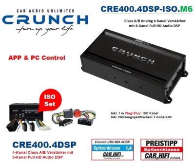 Crunch CRE400.4DSP-ISO.M6 DSP Amplifier Compatible With Ford Transit Gen.7 2014-