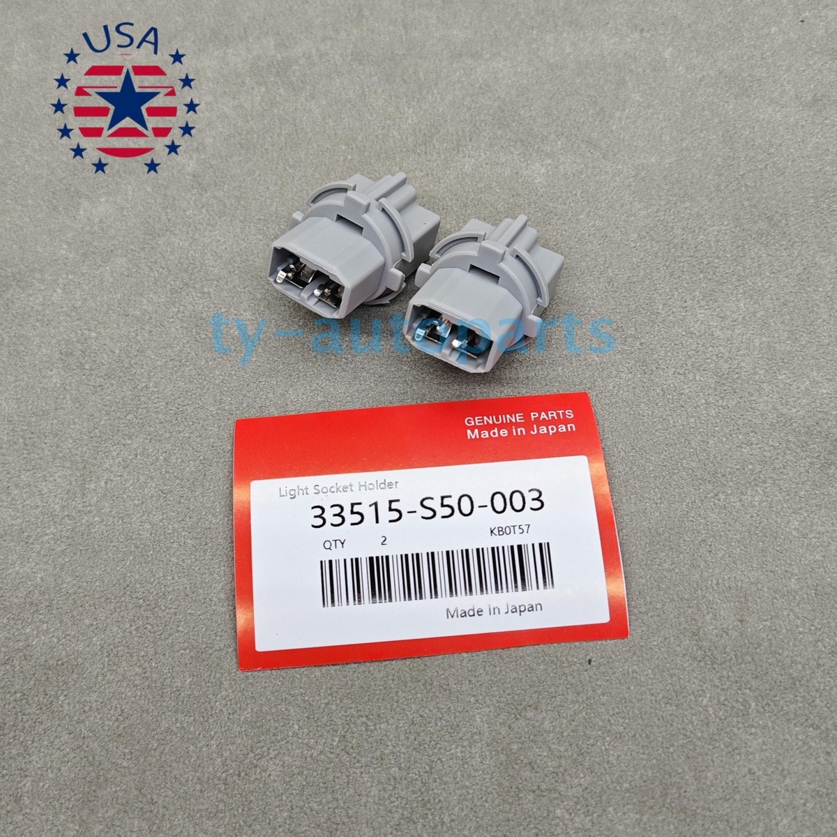 New 33515-S50-003 2×Rear Taillight Brake Lamp Socket Fits Honda