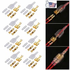 10 Sets 1 Female 2 Male 4.0 Bullet Crimp Terminal Car Electrical Wire Connector