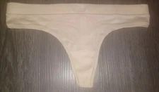 Vs Pink Cotton logo waist thong Panty NEW SIZE Small Blush 