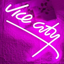 Vice City Neon Sign , Gta LED Sign , Game Decoration , Wall Decoration